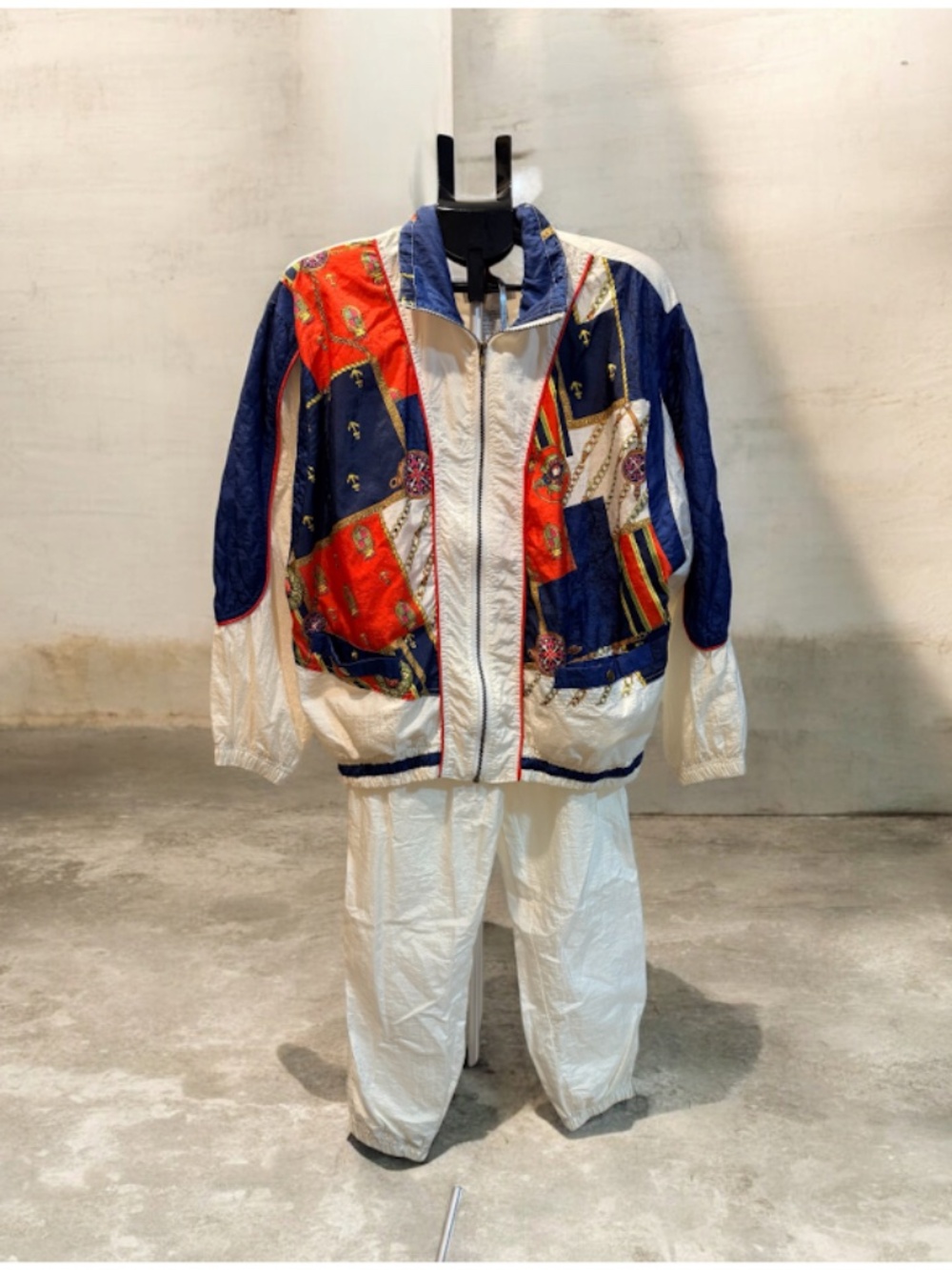 Vintage Active Frontier 80s 90s Colorblock Windbreaker Tracksuit Set Size L